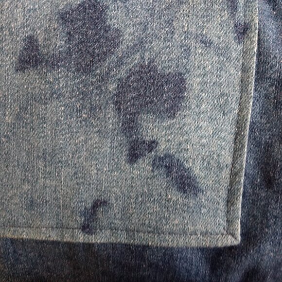 MARY REYNOLDS DESIGN Jacket M/L Blue Textured Denim Western Open Duster Tassel - Picture 4 of 15